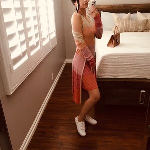 Skies are Blue Knit Dress with Duster Cardigan